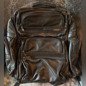 Tumi Dark Leather Men's Backpack
